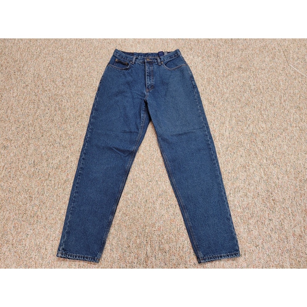 Eddie Bauer‎ Plaid Flannel Lined Jeans Women 12 Blue Straight Leg M796 Outdoors